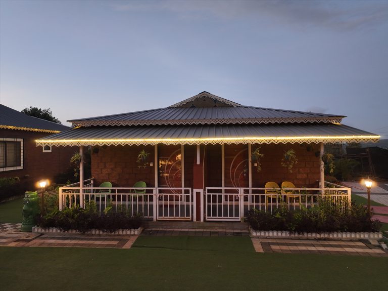 Charming Lal Chira (Kokani) Cottage made from natural materials.